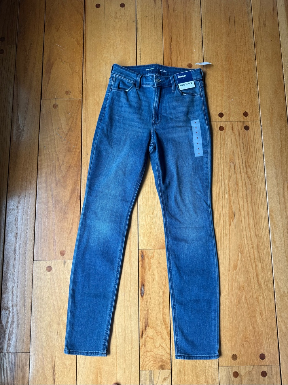 Old Navy Women's Blue Straight-Leg Jeans